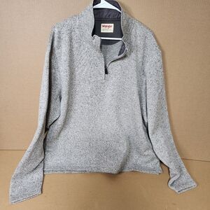 Wrangler mens 1/4 zip GRAY sweatshirt size XXL